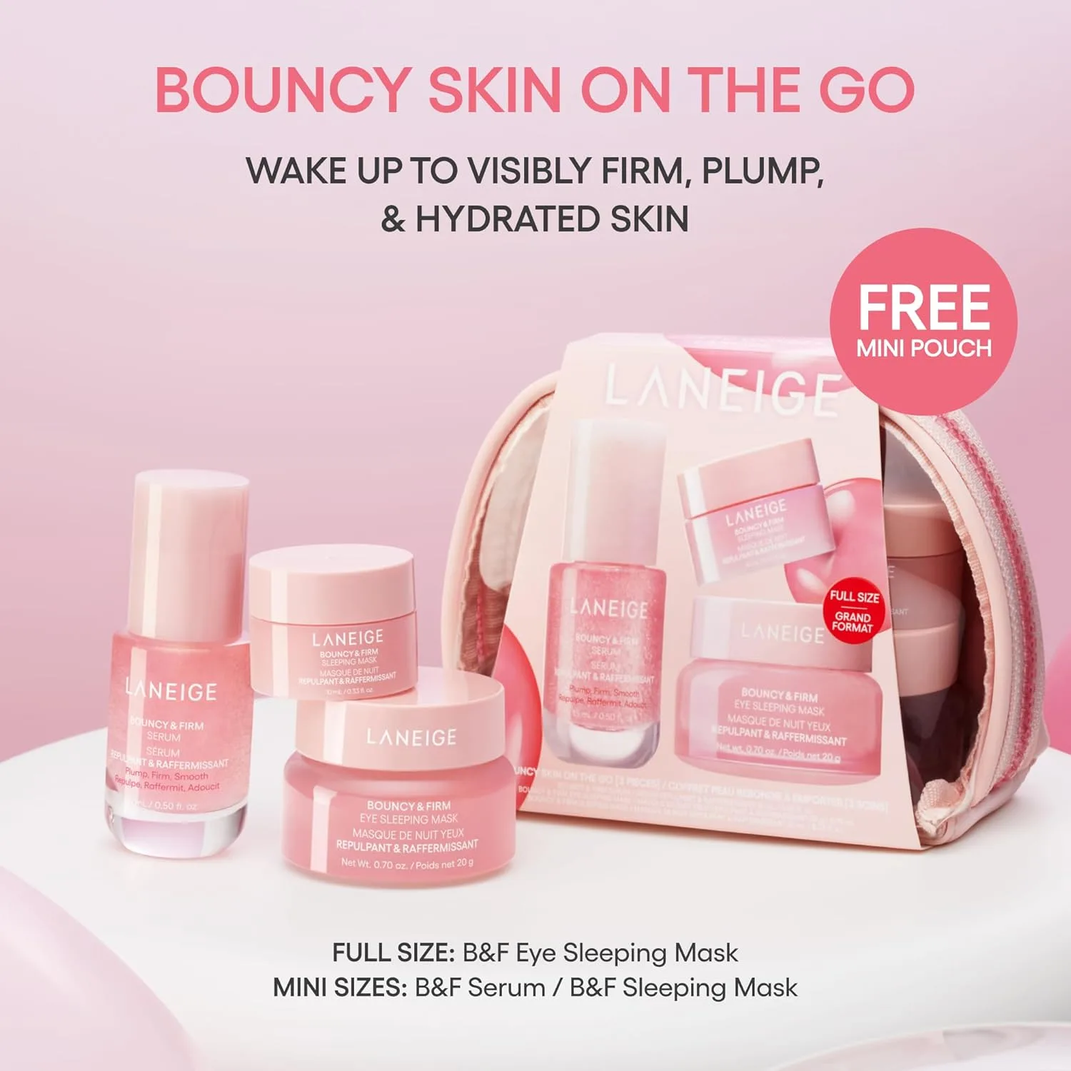 Ночная маска LANEIGE Bouncy and Firm: восстанавливает, разглаживает, содержит комплекс пиона и коллагена, увлажняет, укрепляя защитный барьер кожи. — фото 2