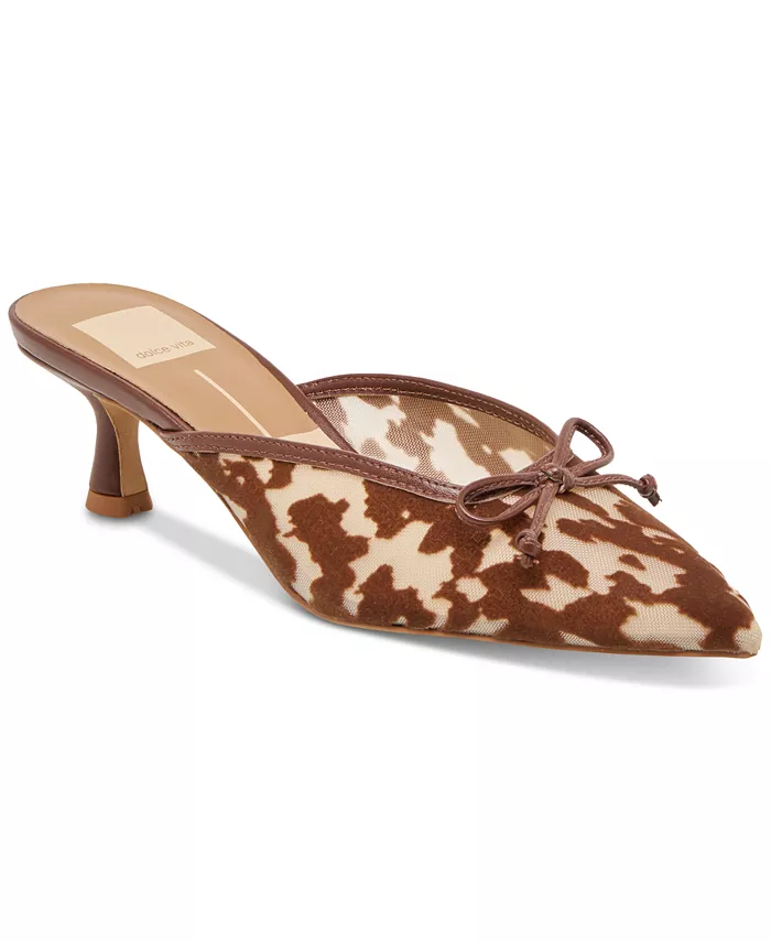 Женские мюли на низком каблуке Cleo Bow Slip-On Dolce Vita, коричневый