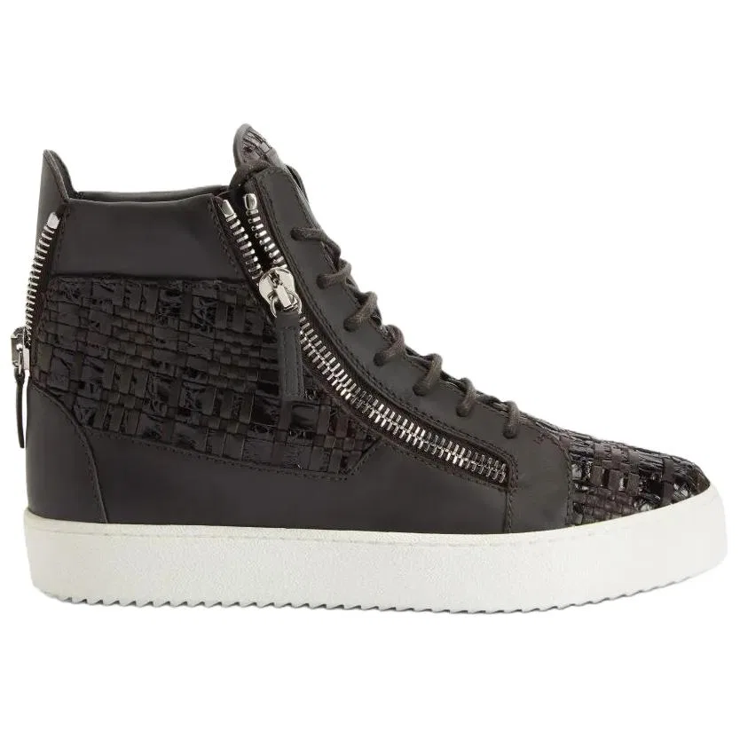 Кроссовки Giuseppe Zanotti с крокодиловым принтом коричневые — фото 3