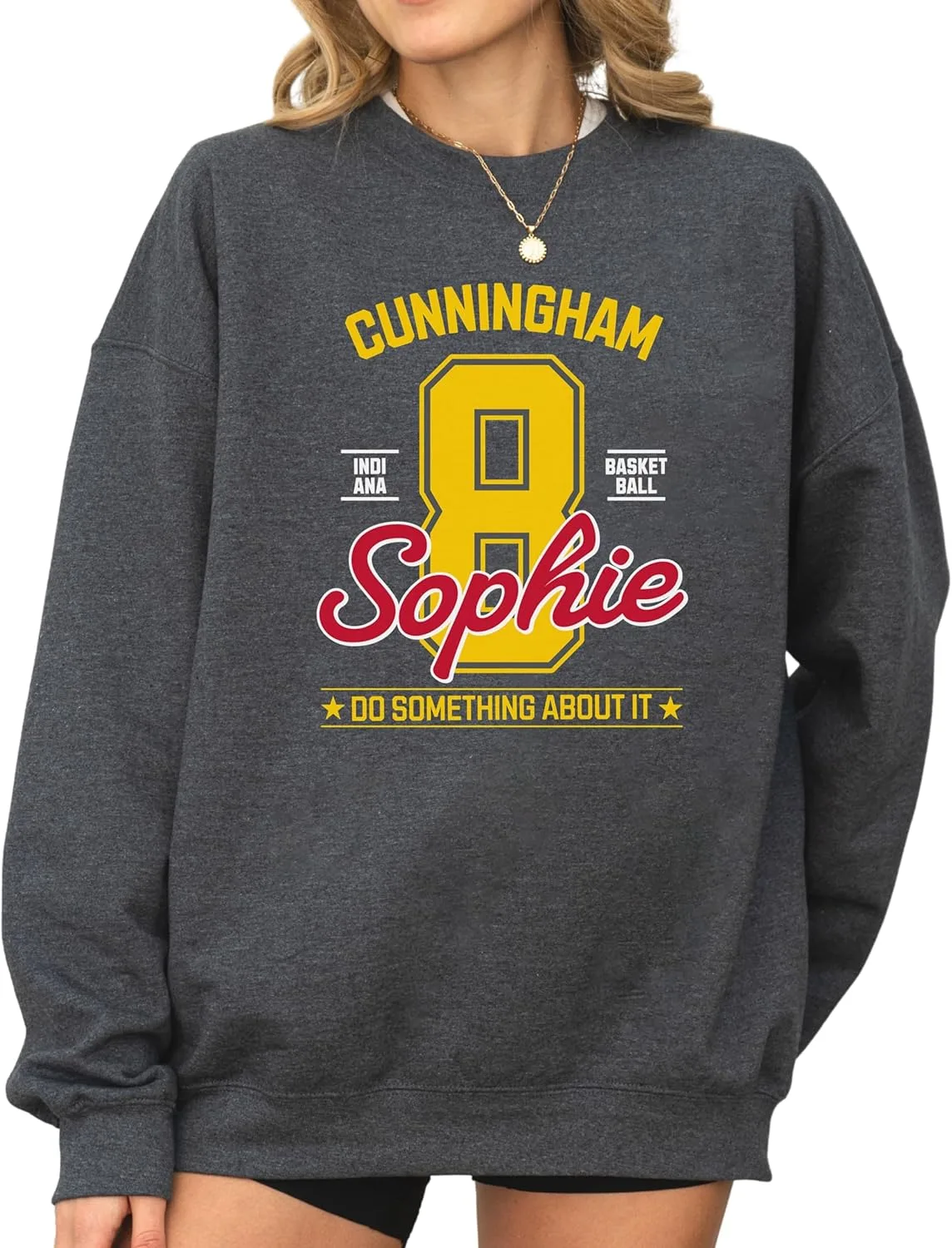 

Толстовка Sophie Cunningham #8 | Indiana Hoops Fan Gift | Unisex Vintage Gameday Crewneck