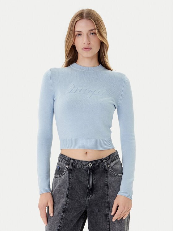 

Свитер slim fit Sblog_B 50543054 Hugo, голубой