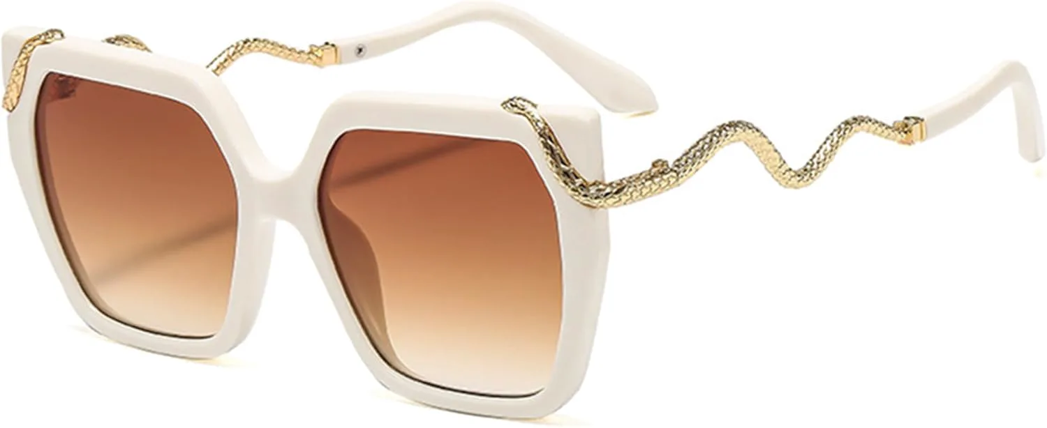 

Винтажные квадратные солнцезащитные очки большого размера bullabulling для женщин и мужчин, в стиле ретро, ​​дизайнерские очки с защитой от УФ-излучения, Beige Tea