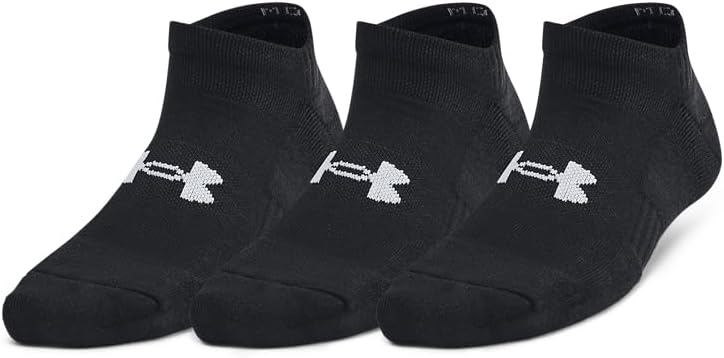 

Детские тренировочные носки Under Armour Youth Cotton No Show, 3 пары, (001) Black/Black/White