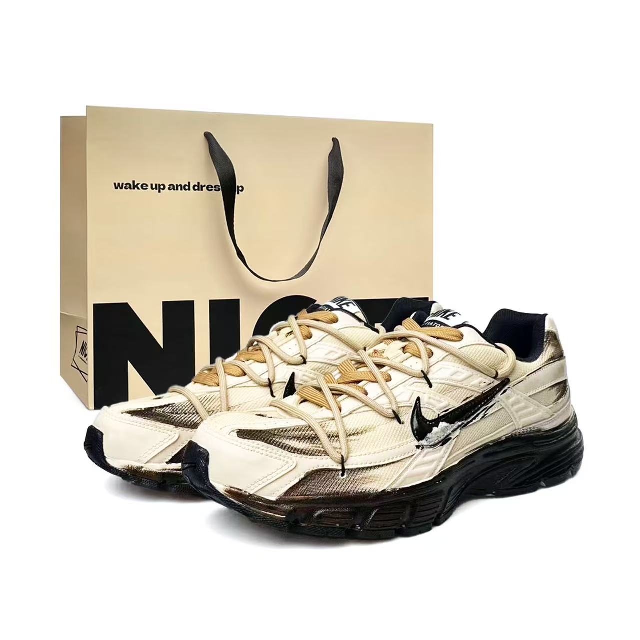 

Инициатор устойчивые к истиранию низкие кроссовки унисекс coffee Nike, бежевый