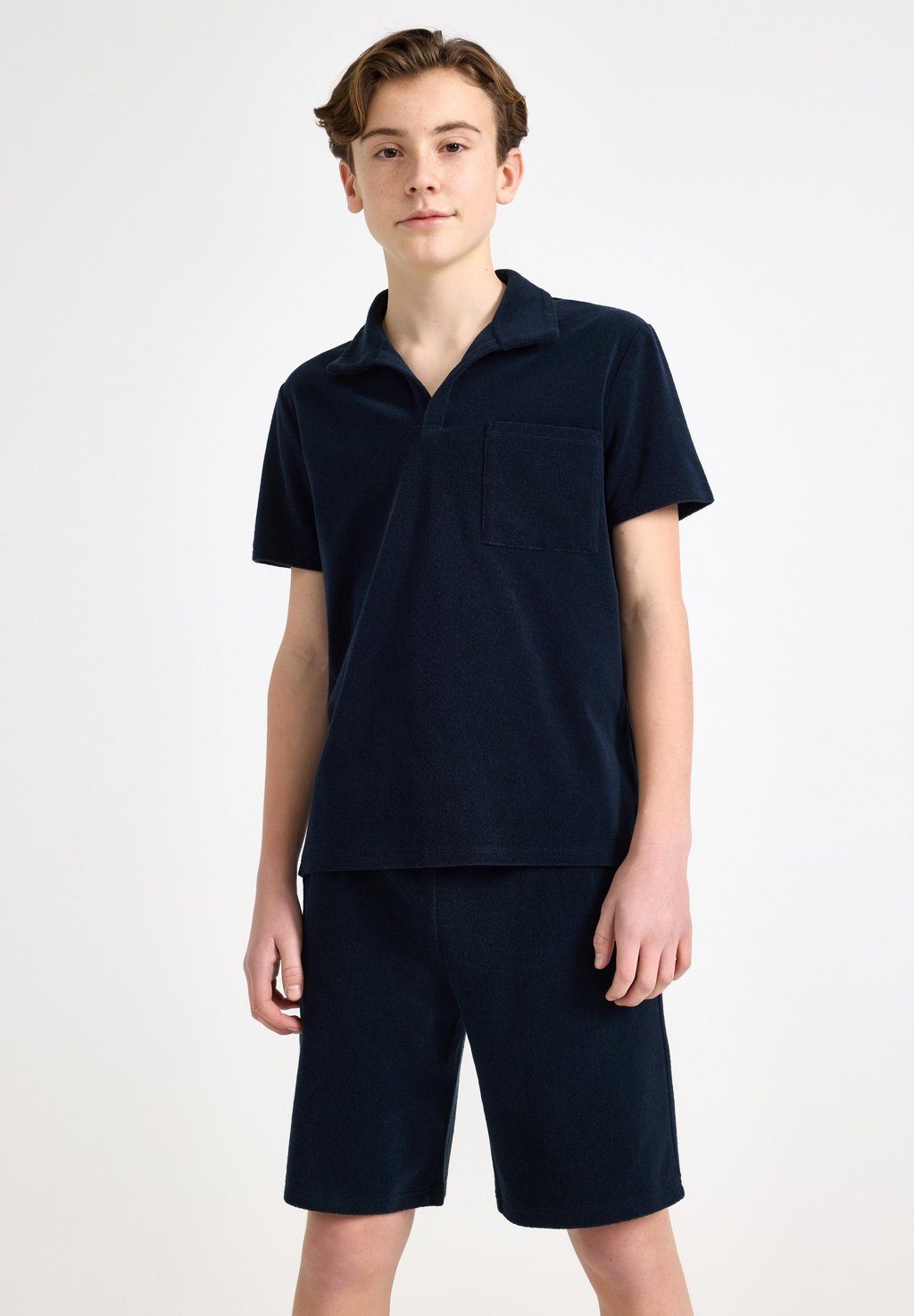 

Поло SHORT-SLEEVED Lindex, темно-синий