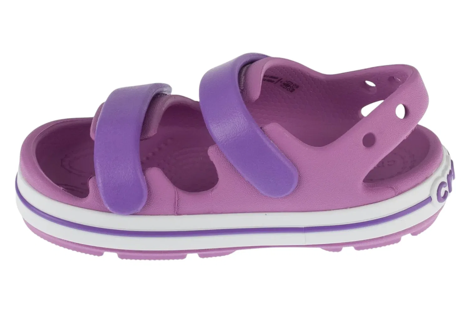 Сандалии для девочек с ремешком, Crocs, розовый — фото 2