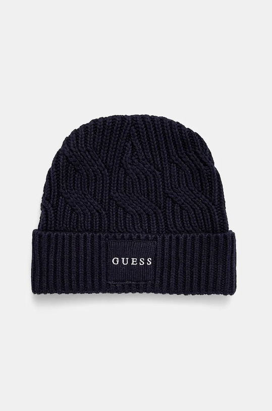 

Шапка с добавлением шерсти CABLE BEANIE Guess, темно-синий