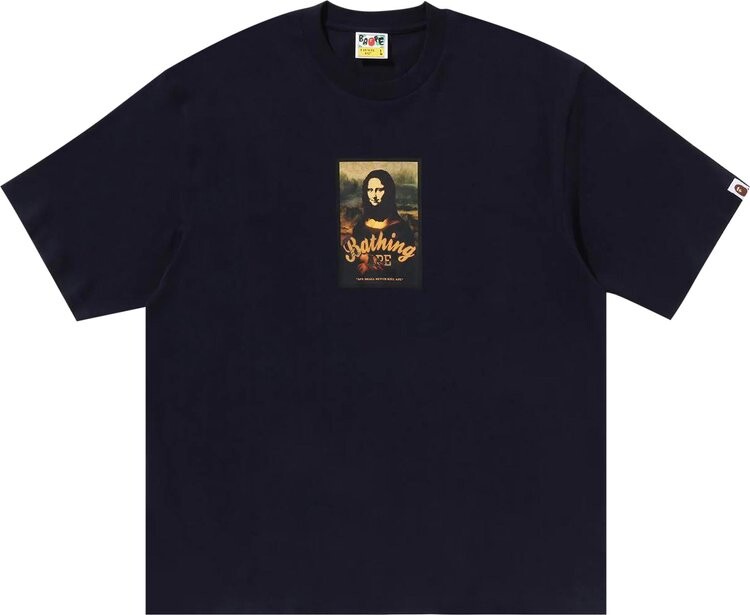

Футболка BAPE Art Print Relaxed Fit 'Navy', синий