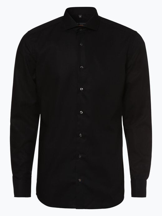 

Негладкая рубашка Eterna Slim Fit, черный