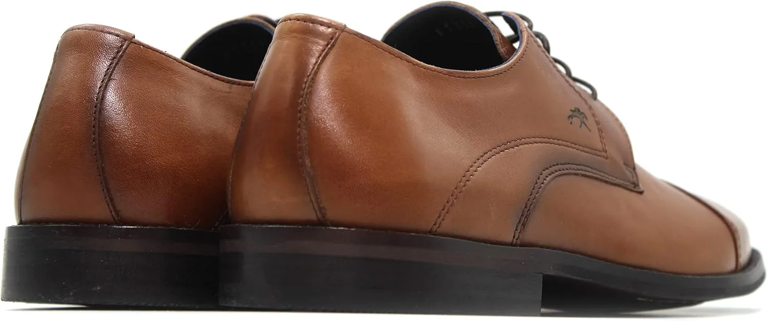 Кроссовки Fluros - Wilson F1758 Camel - мужские кожаные кроссовки на шнуровке и резиновой платформе Fluchos, коричневый — фото 3