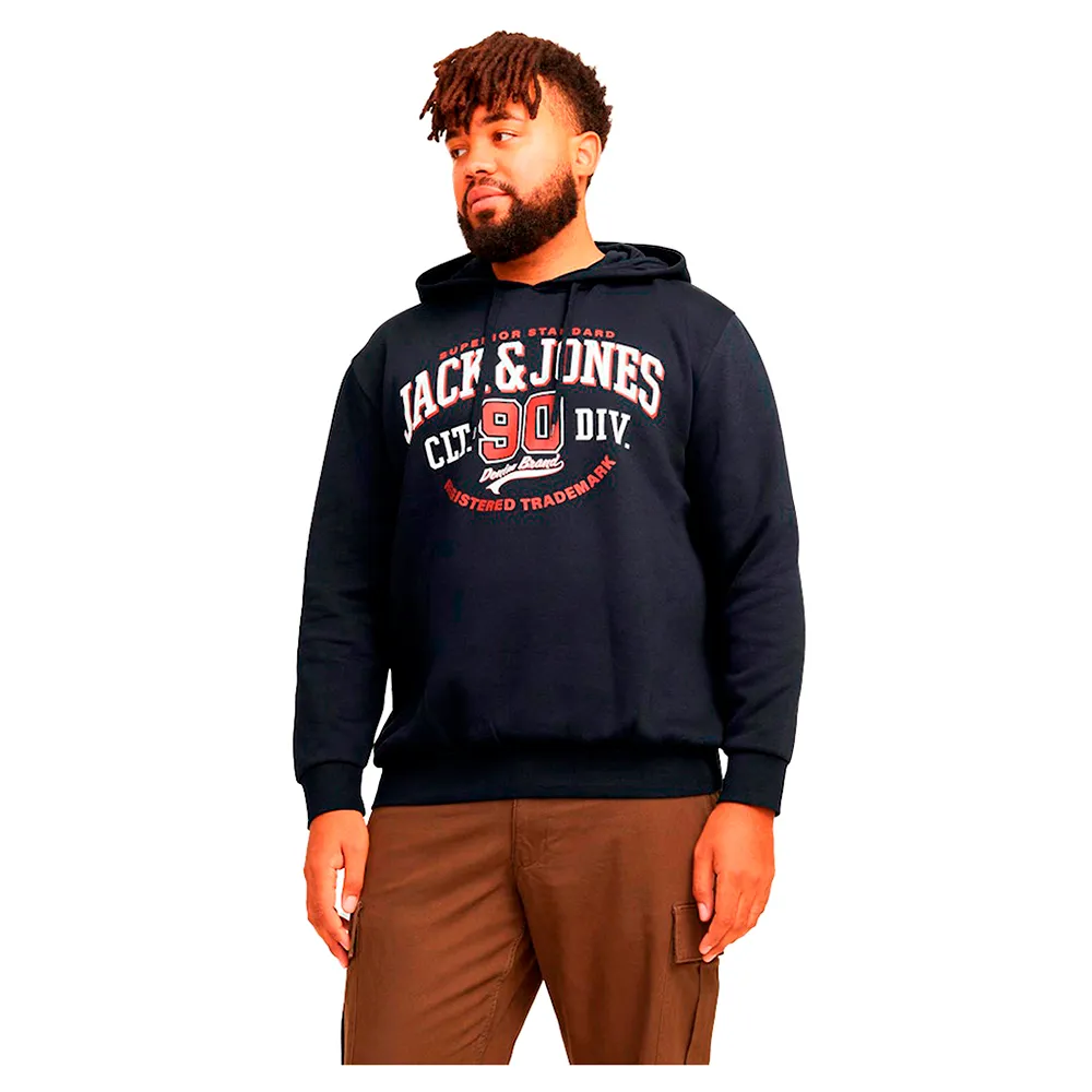 

Худи Jack & Jones Logo 2 Plus Size, черный