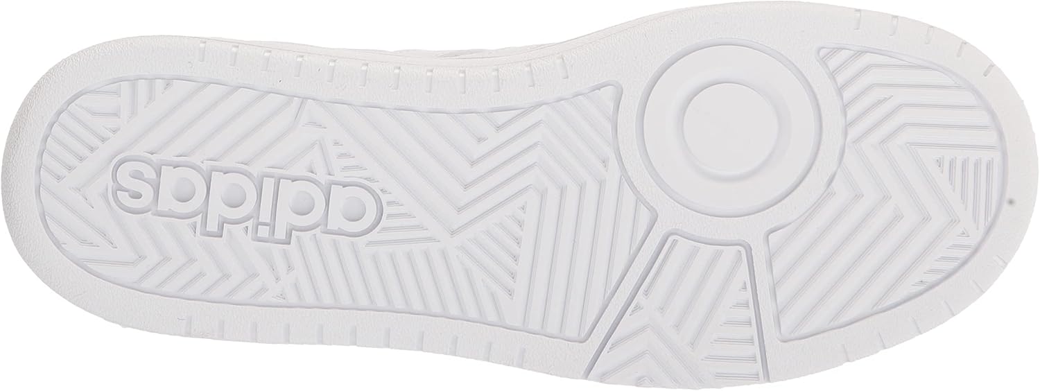 Баскетбольные кроссовки Adidas Kids' Hoopds среднего верха, белый/серый — фото 4
