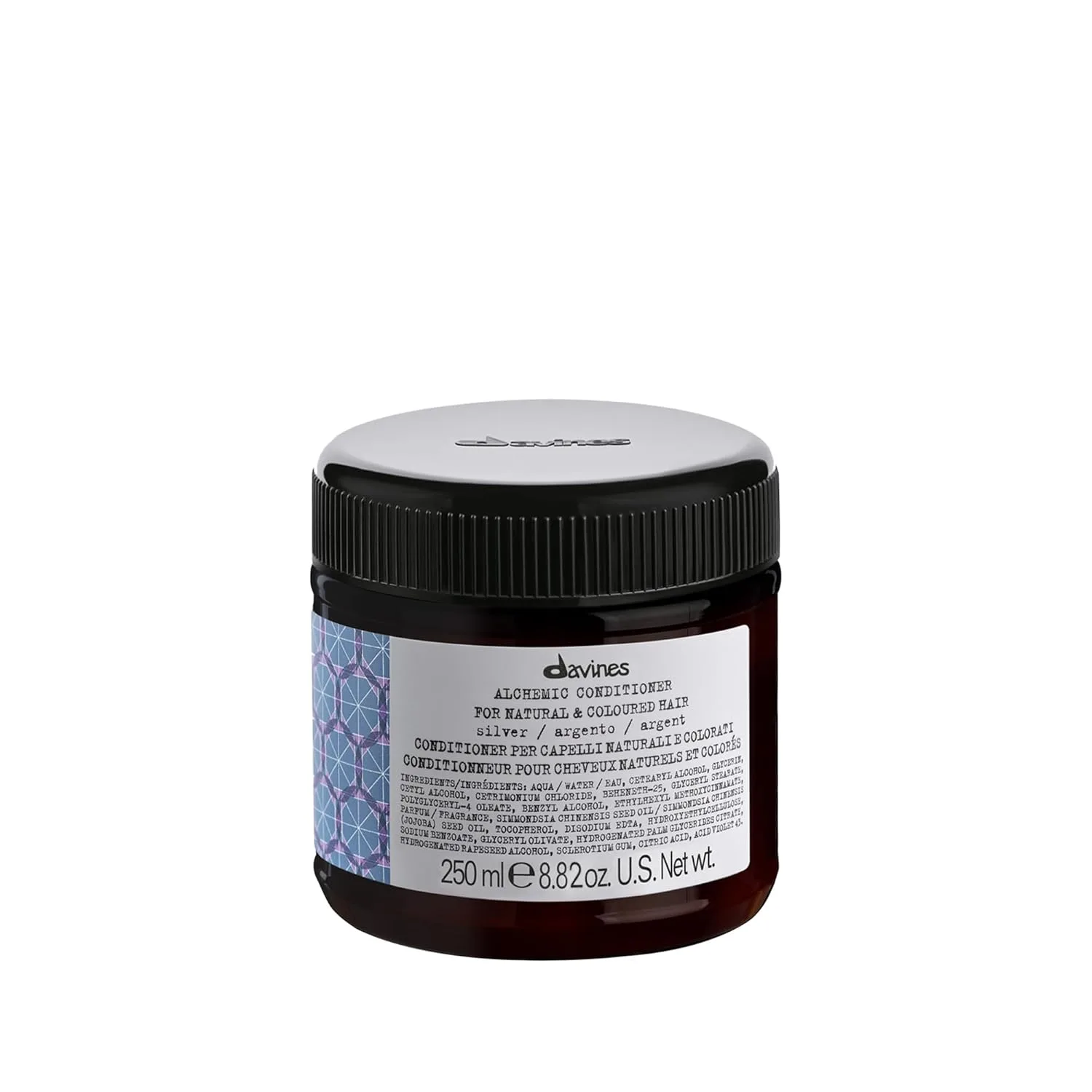 Кондиционер Davines Alchemic Silver, фиолетовый крем с эффектом окрашивания для платиновых и холодных светлых волос - нейтрализует желтизну и увлажняет благодаря маслу жожоба, 8, 45 жидких унций. 261 мл (.), silver