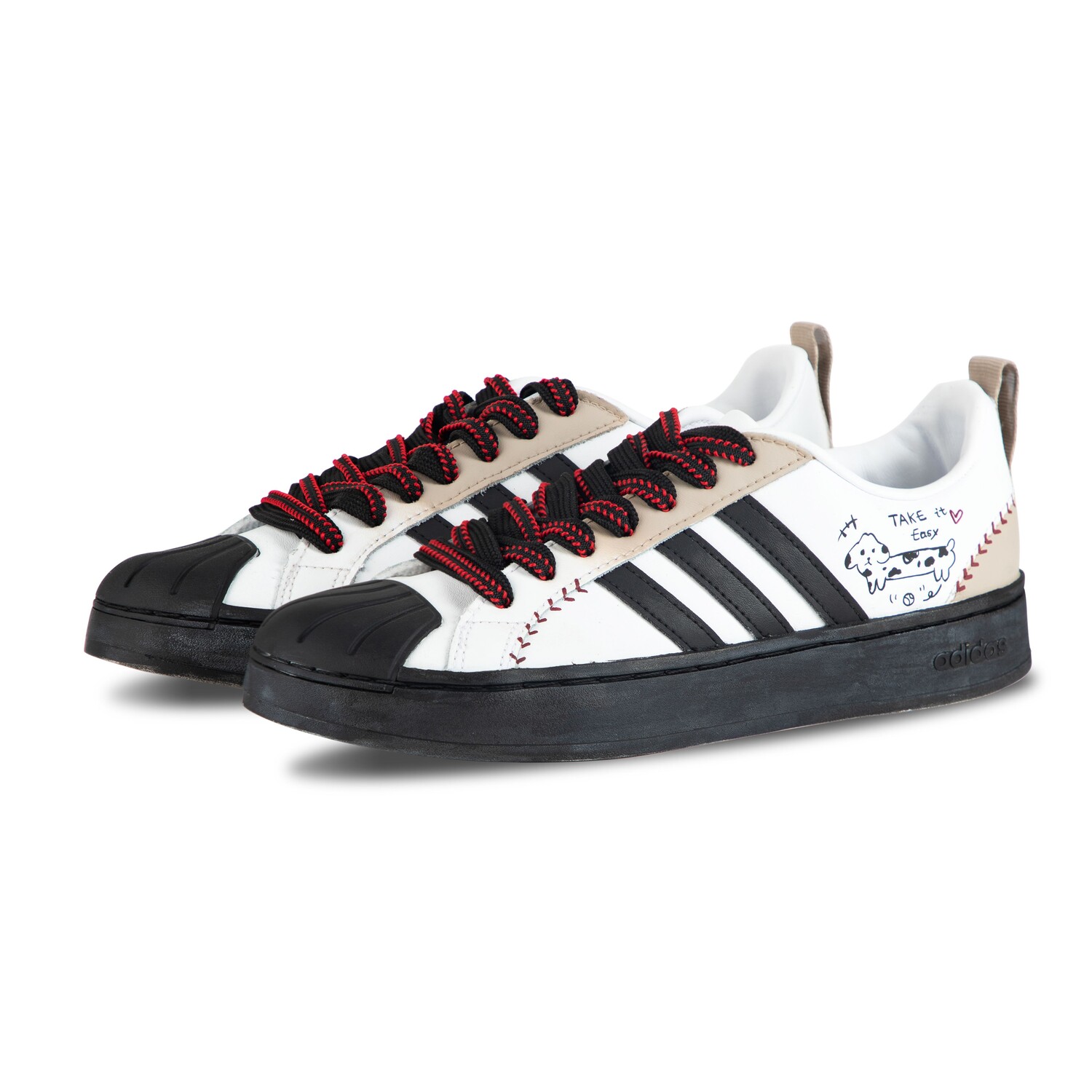 

Кроссовки adidas neo Streetcheck Skateboarding Shoes Women's Low-top Black/Brown, черный/белый/коричневый