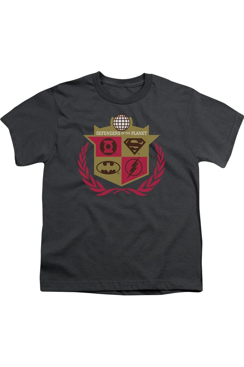 

Футболка с коротким рукавом для подростков "Лига справедливости Америки: Защитники" Gildan, Charcoal