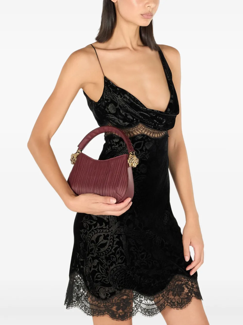 

Сумка-тоут из кожи Roberto Cavalli, красный