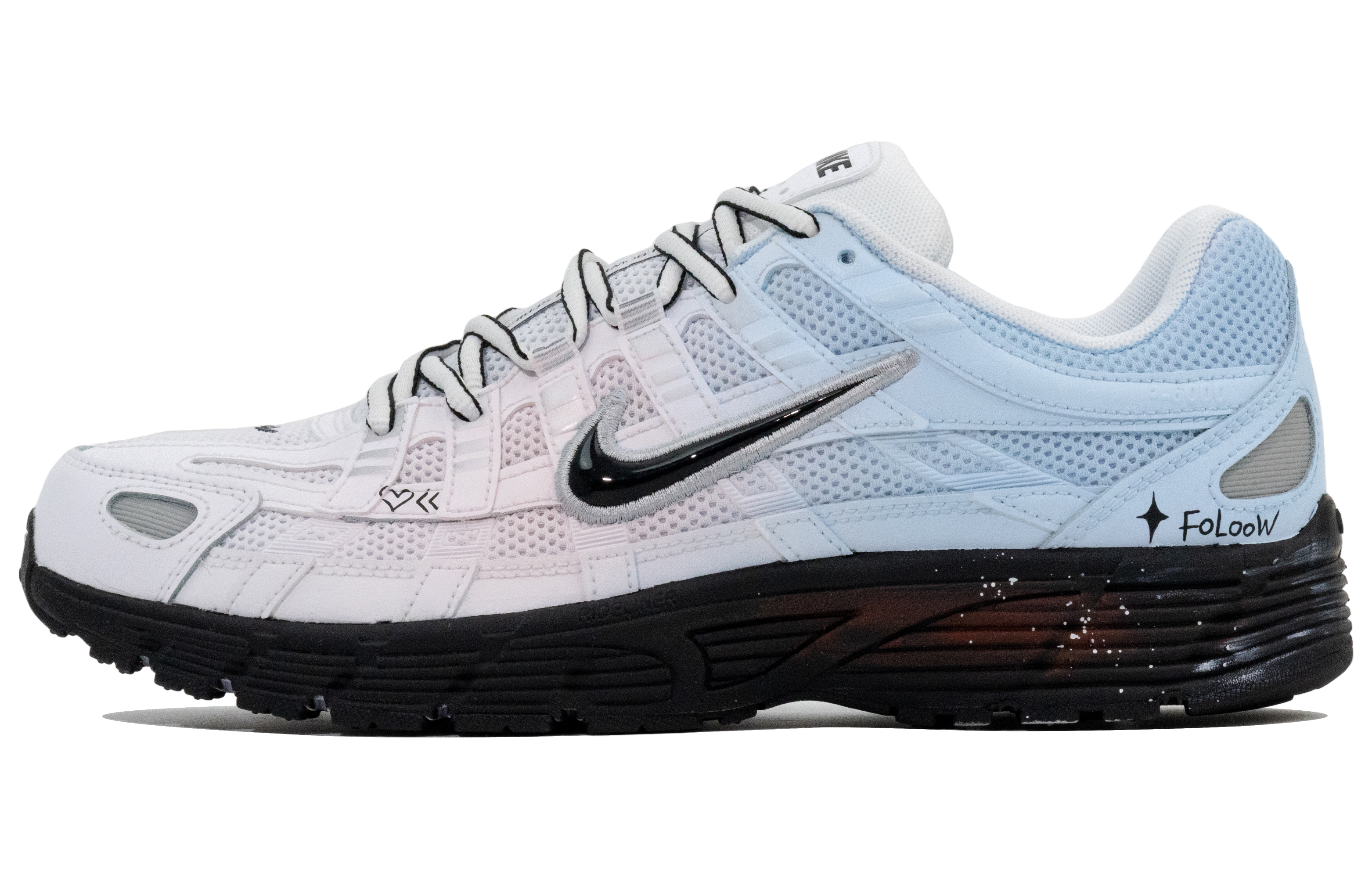 

Nike Кроссовки для бега по городу P 6000 Shock Absorbers Low Top, мужские, цвет синий розовый