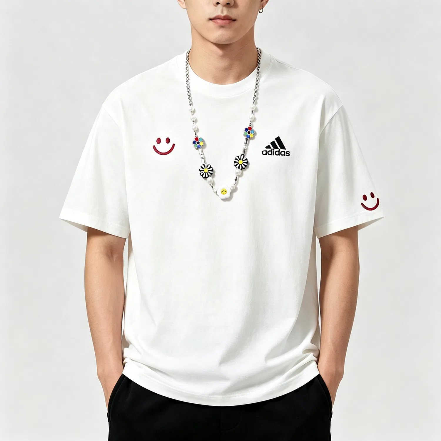 Футболка MUST HAVES Adidas цвет экрю — фото 4