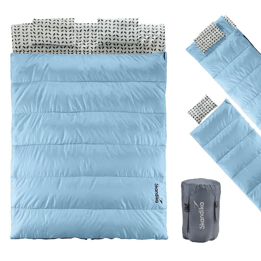 

SKANDIKA Двухместный спальный мешок Iceland - раздельный - 3 сезона - 220/190 г - 150/75 см