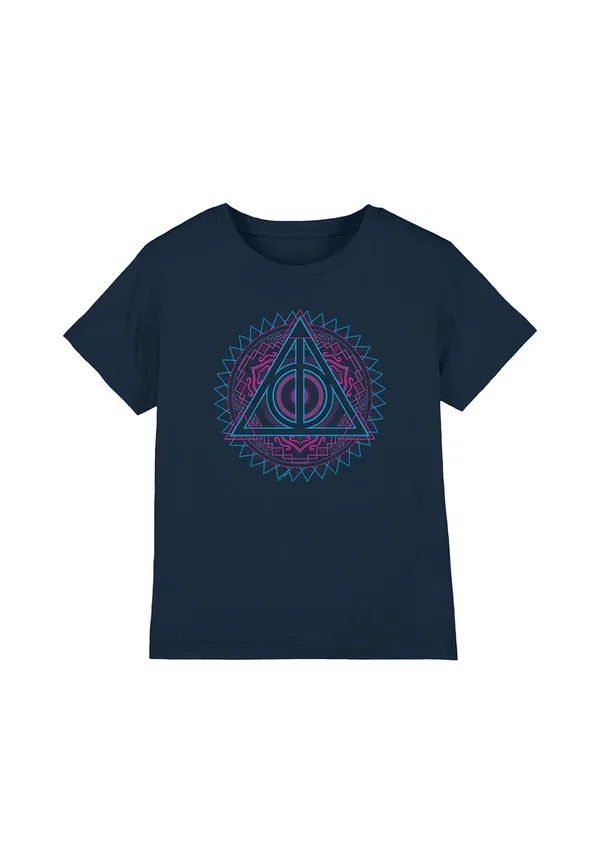 Футболка Cotton Soul Harry Potter Deathly Hallows Tech Print, темно-синяя