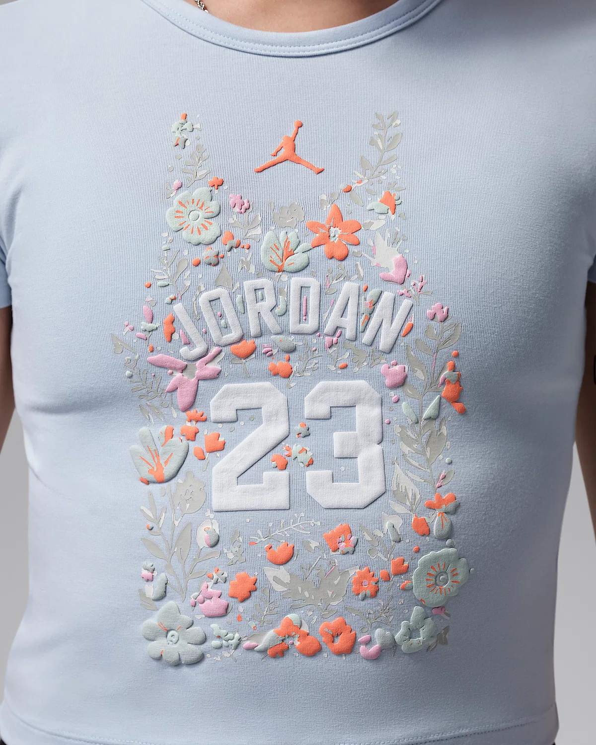 Детская футболка Jordan Floral Jersey, Blue — фото 4