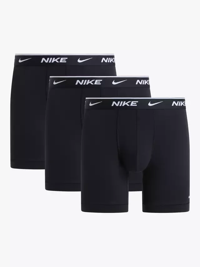 Трусы Essential Cotton Stretch Trunks, комплект из 3 штук, черные Nike