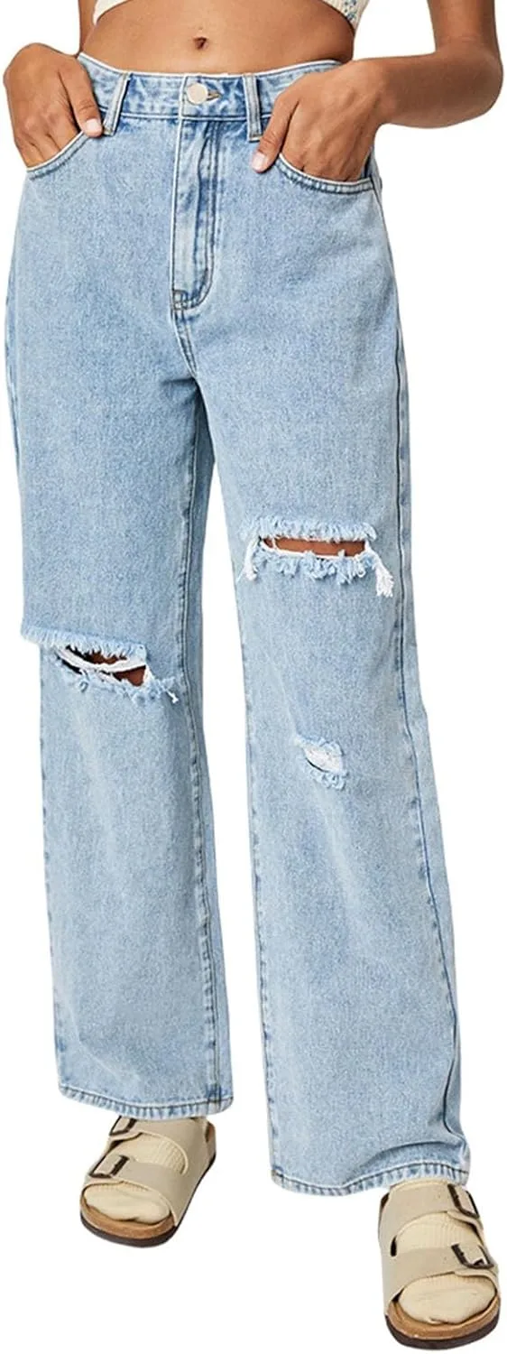 

Женские джинсы Wide Leg с высокой талией и карманами HYYGOCCTV