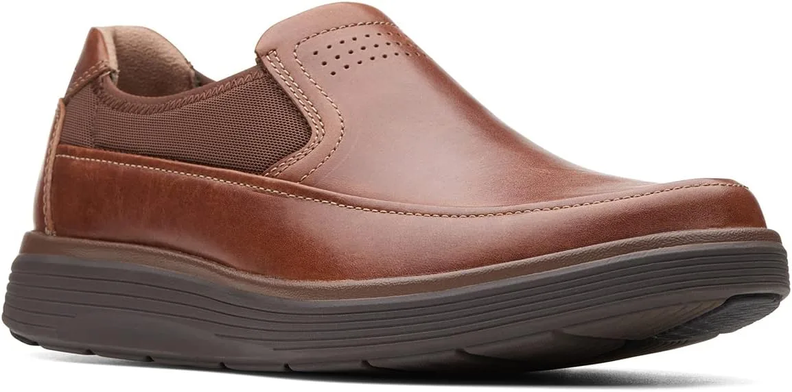 Мужские кожаные лоферы Clarks Un Abode Go, коричневый — фото 3