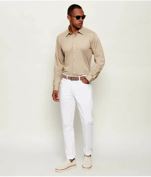 Рубашка P-ROAN-KF-261 slim fit Boss, бежевый — фото 2