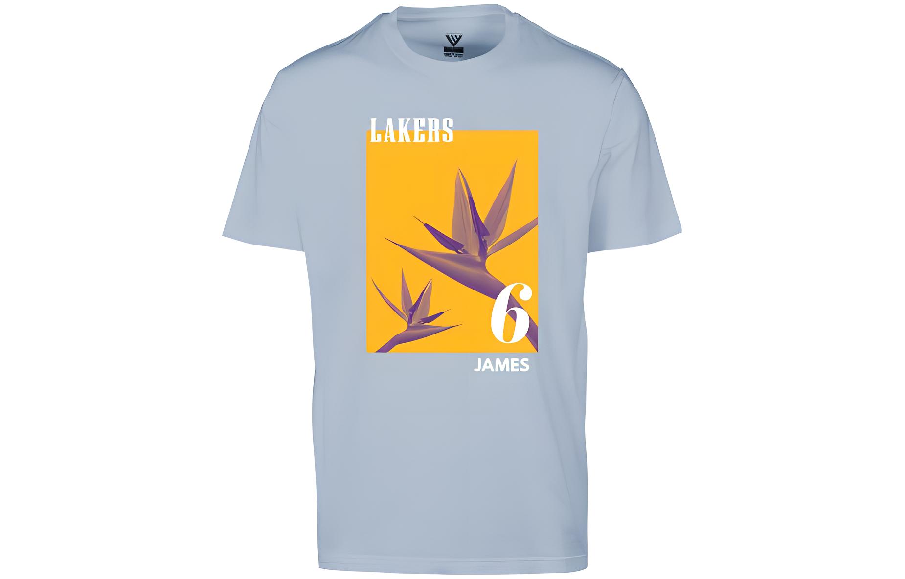 

NBA Футболка команды Lakers James, мужская, пыльно-синяя