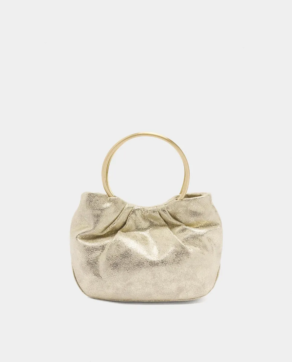 

Вечерняя сумка-трансформер через плечо металлического цвета с жесткой ручкой и магнитной застежкой, однотонная Parfois