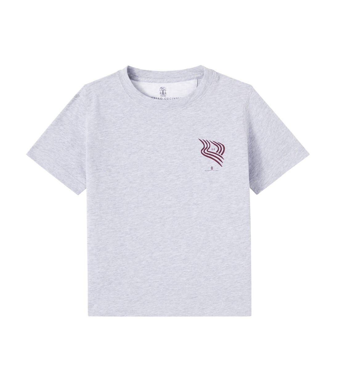 

Футболка из хлопка с принтом Brunello Cucinelli Kids, Grigio