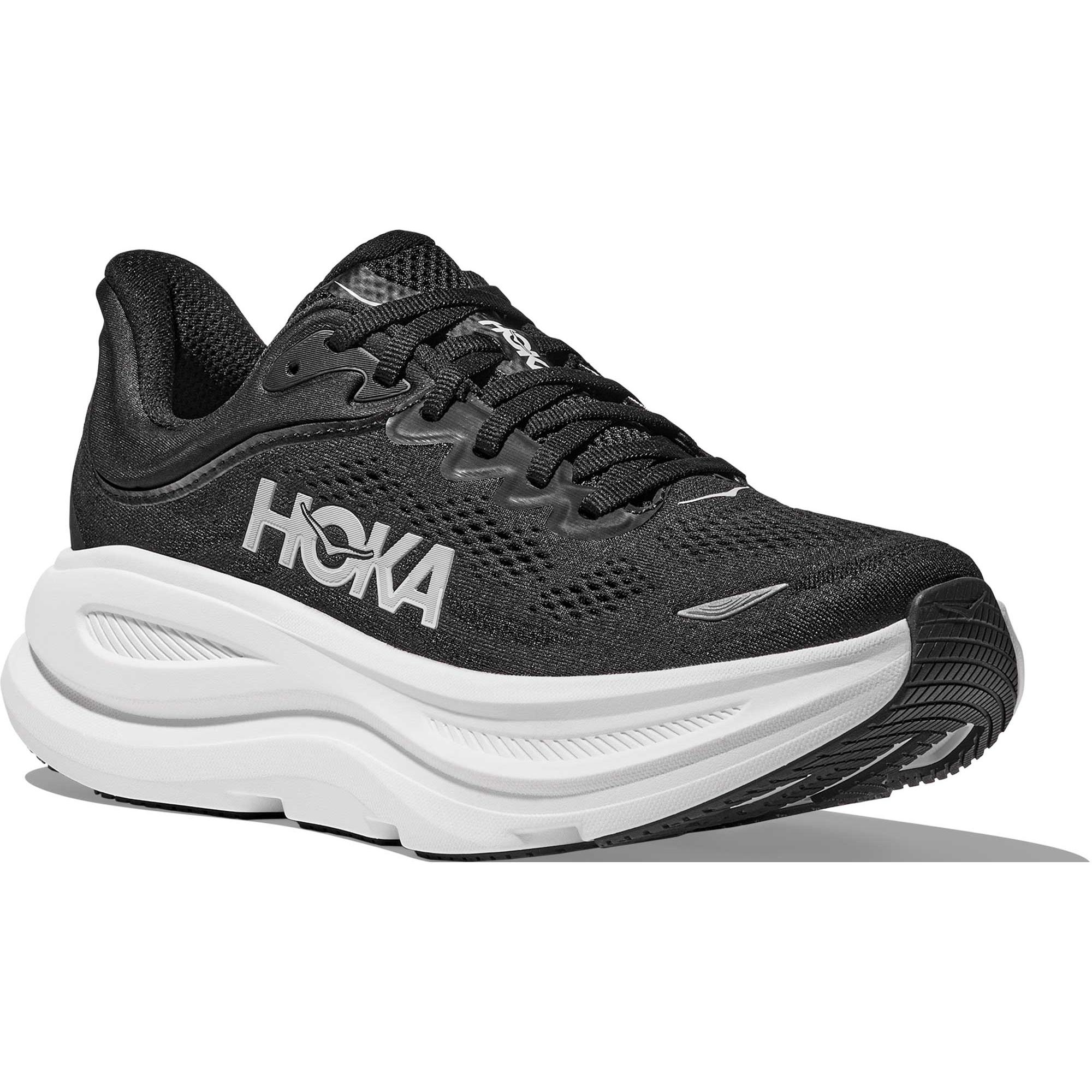Мужские беговые кроссовки Bondi 9 Wide HOKA, Black/White — фото 2