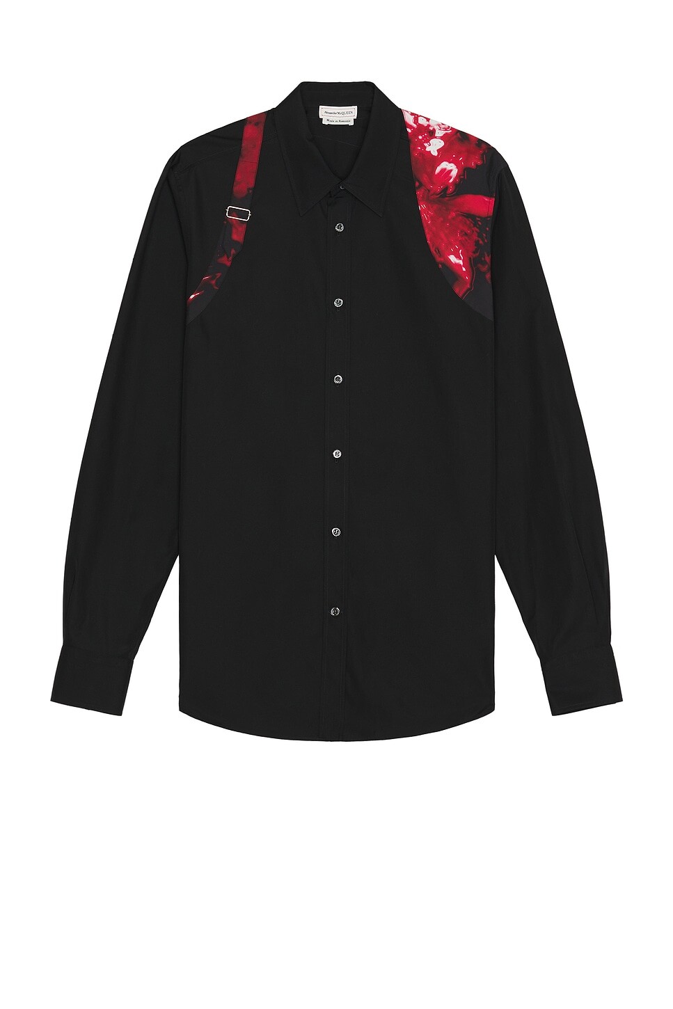 

Рубашка с ремнями Alexander Mcqueen, черный