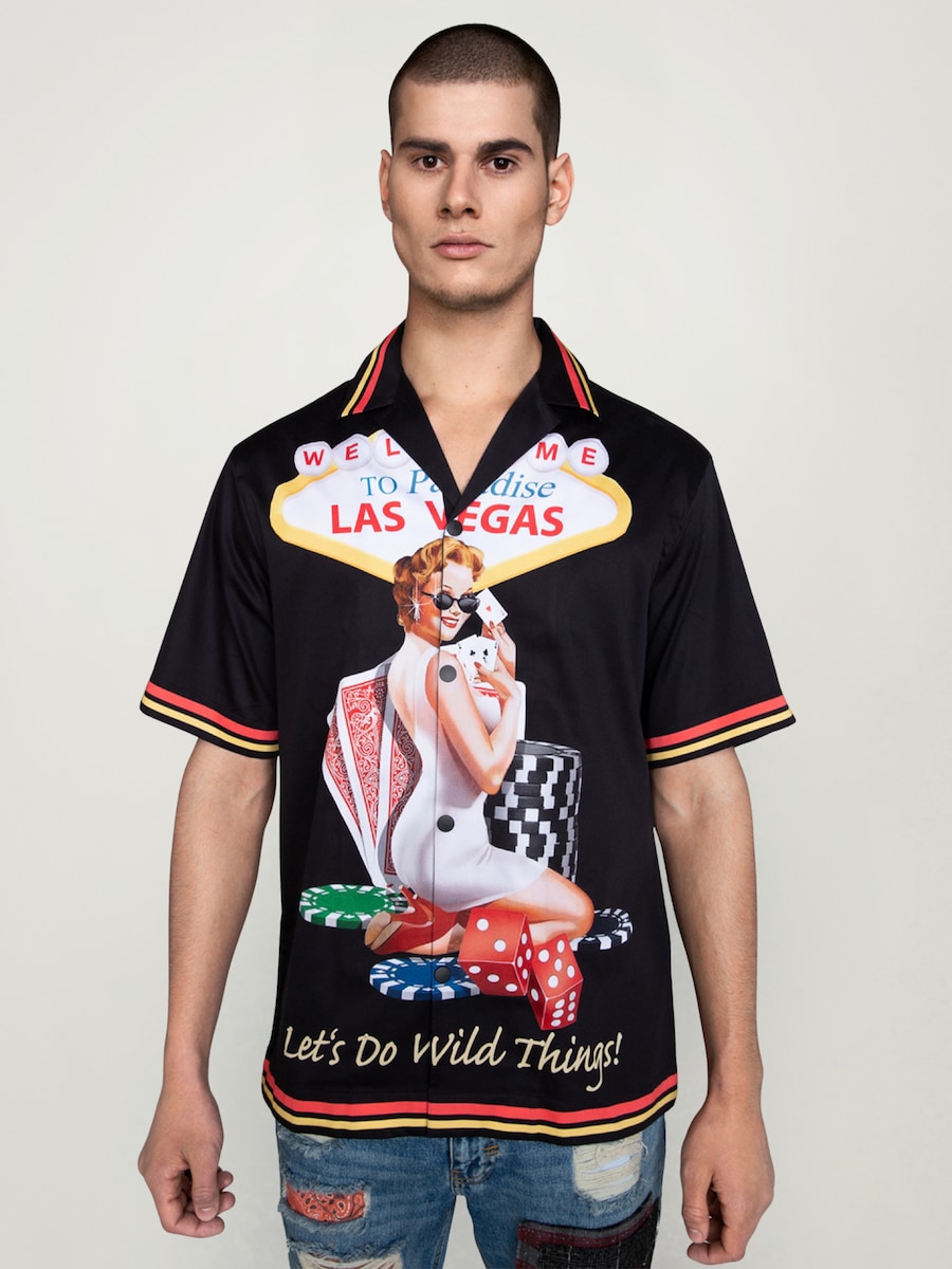 

Рубашка на пуговицах Comfort fit MAD TIGERS LAS VEGAS BOWLING, черный