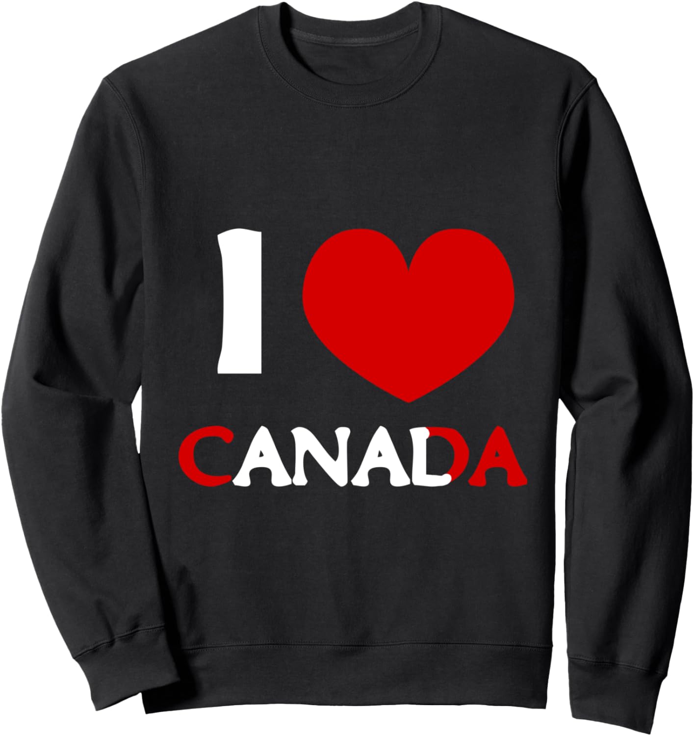

Толстовка с забавным сердечком Я люблю Канаду Love Canada Tee..., черный