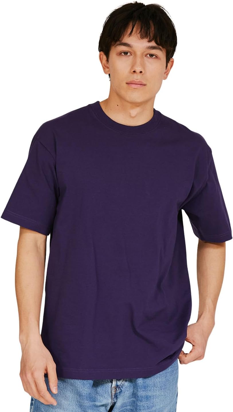 

Футболка Hanes Beefy, Beefy-T, комплект из 1 предмета, 100% хлопок, плотная ткань, футболка из высококачественной ткани, H5180, мужская, темно-фиолетовый