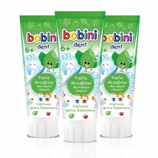 

Зубная паста для детей 0-6 лет, 3х75 мл Bobini