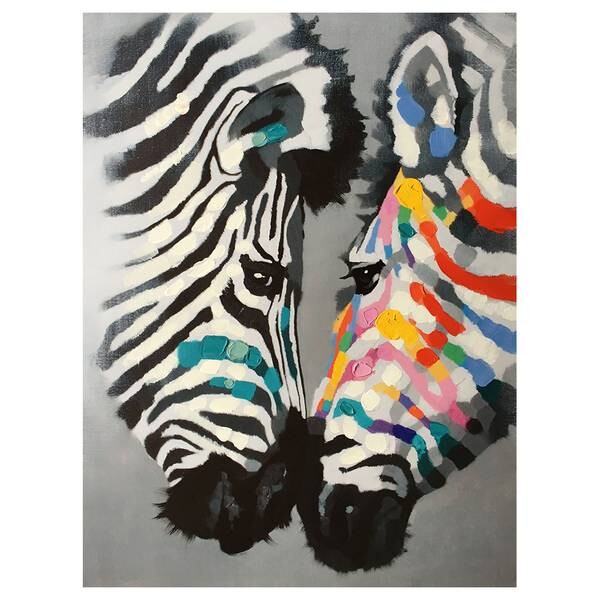 

Картина на холсте LegendArte Bunte Zebras, многоцветный