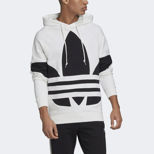 Толстовка men's originals large logo drawstring white Adidas, белый — фото 3
