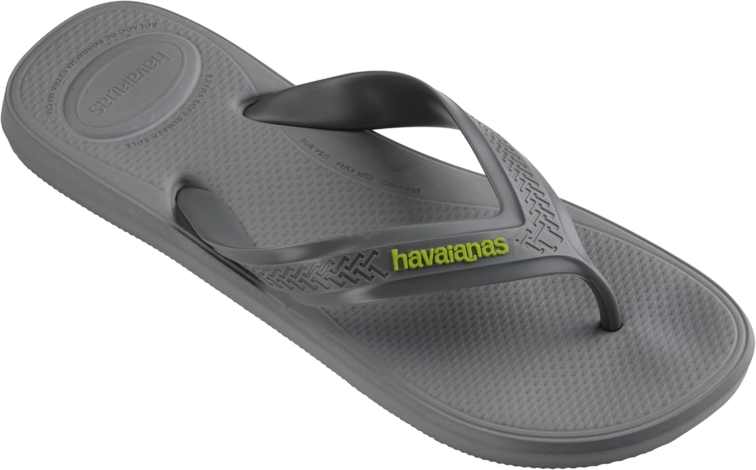 Havaianas - Top Max Comfort, стильные, удобные и прочные шлепанцы для мужчин, с устойчивым и функциональным дизайном, анатомически правильной формой и нескользящей подошвой, серый/стальной — фото 2