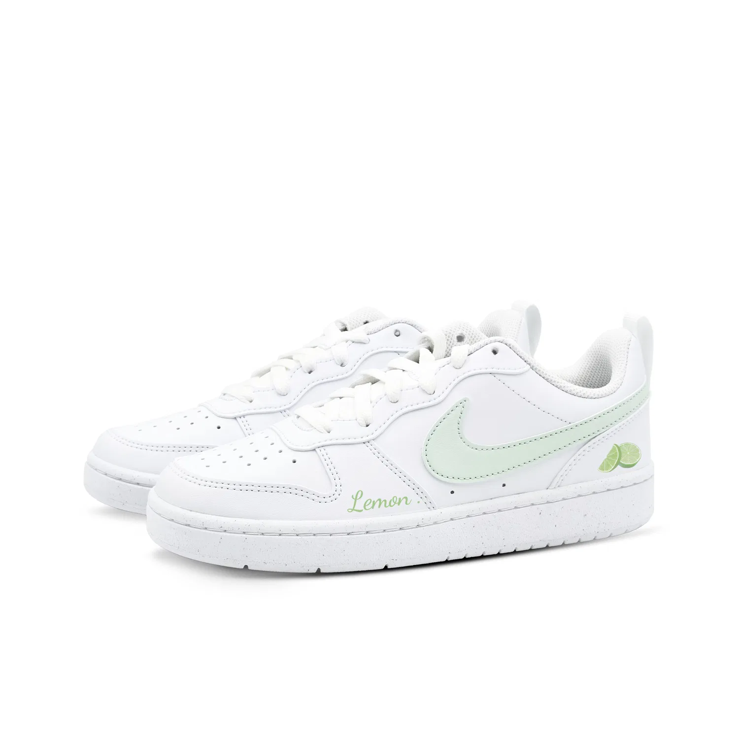 Кроссовки для скейтбординга Court Borough Lime Low top детские зеленые белые Teenagers Nike, Green White — фото 4