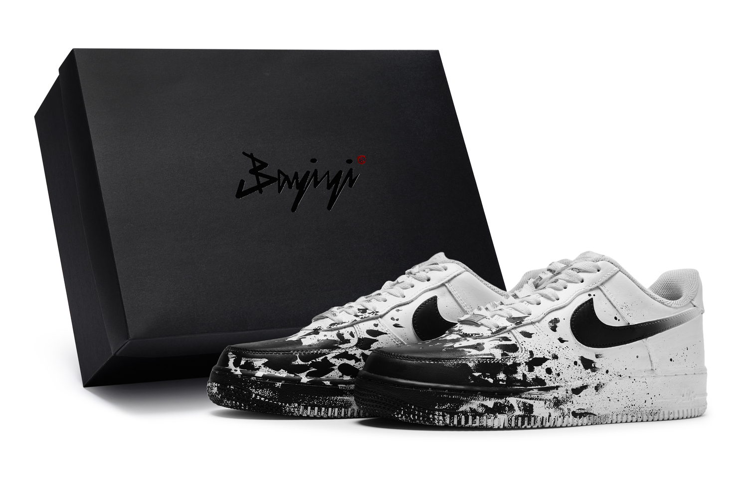 

Кроссовки Nike Air Force 1 811 Manufacturing Industrial Site Special Shoe Box низкие для скейтбординга мужские бело-черные