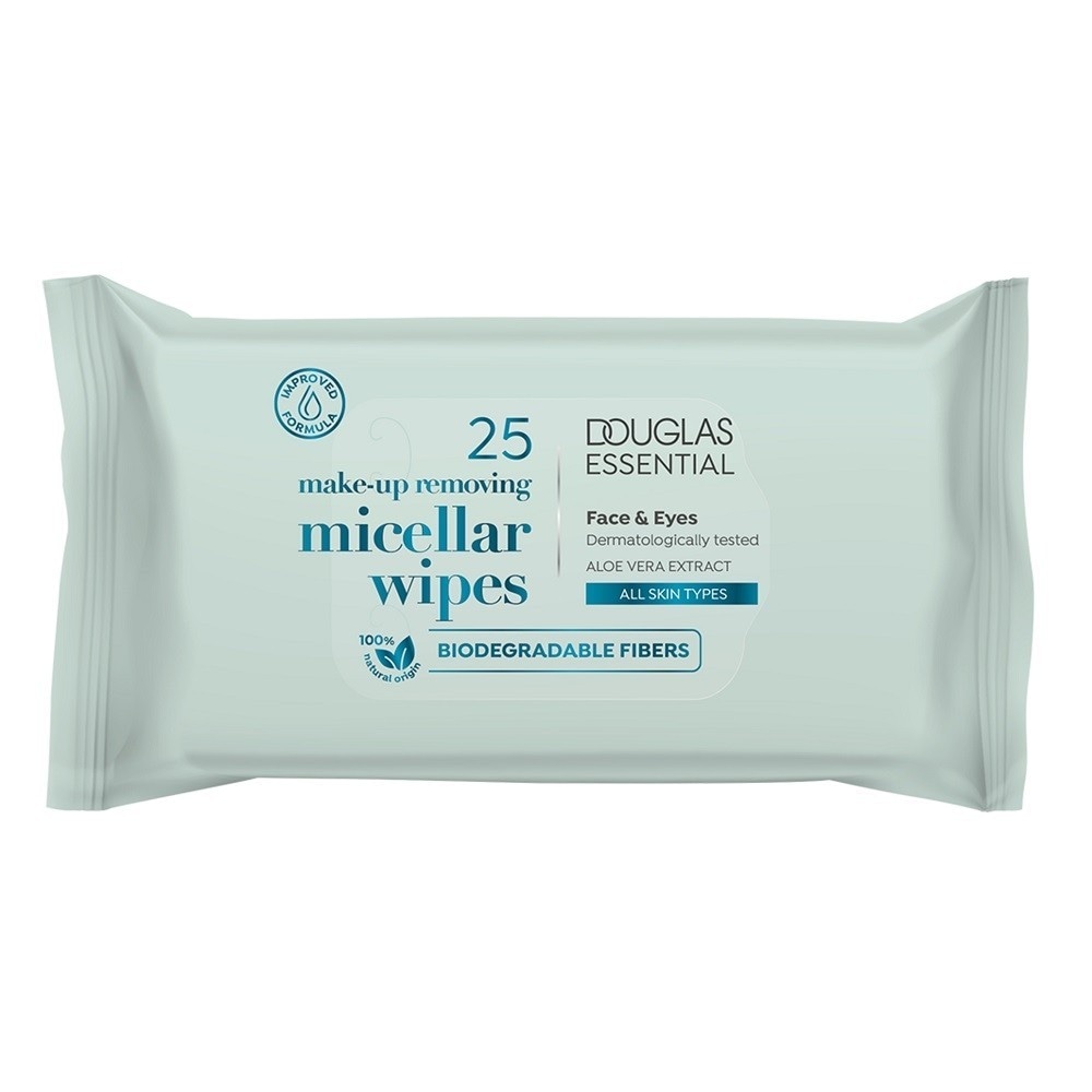 

Средство для снятия макияжа essential douglas essential make-up removing micellar wipes Douglas Collection, 25 vnt., количество 1 шт.