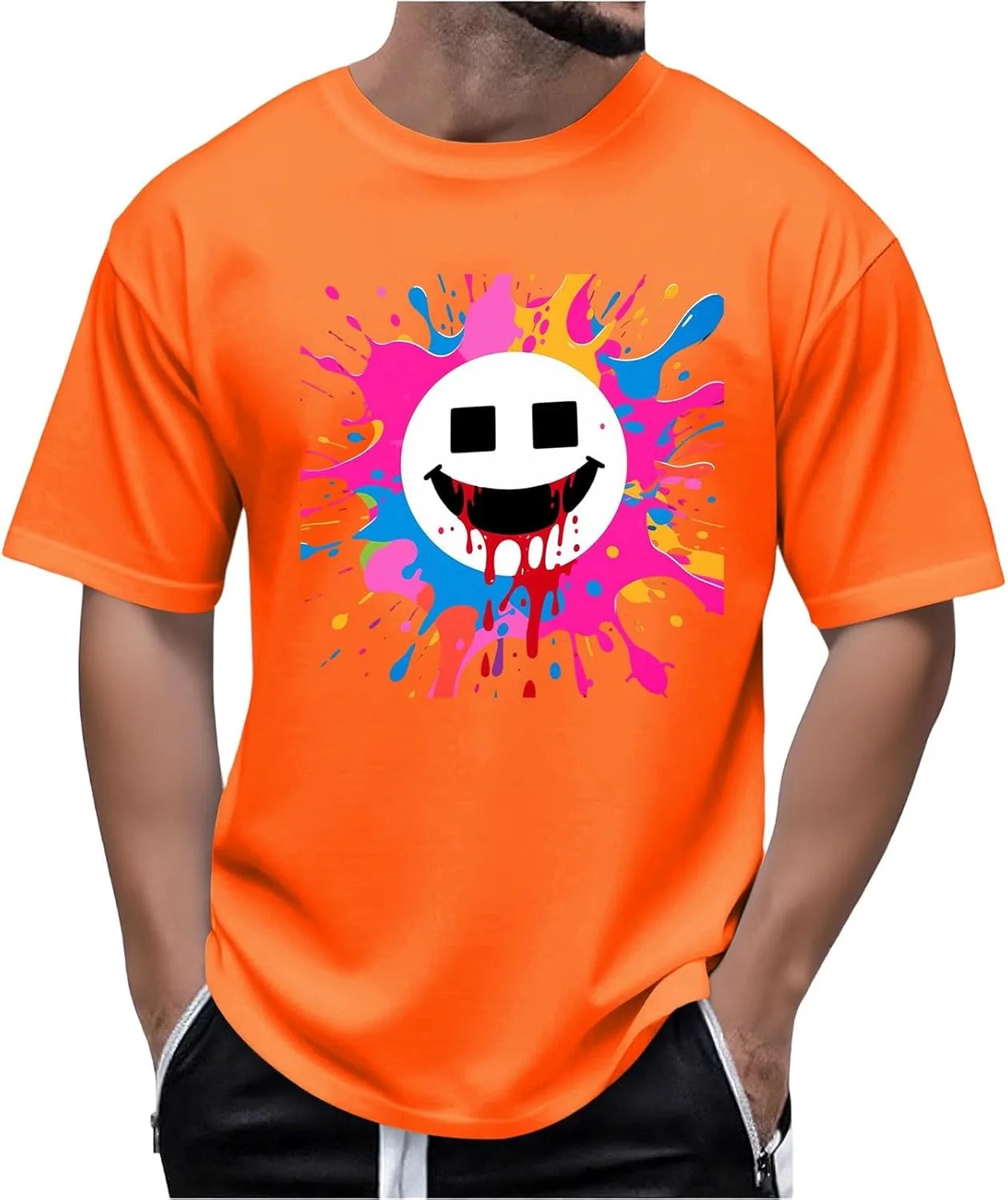 

Футболка мужская Halloween с принтом, короткий рукав Sdeycui