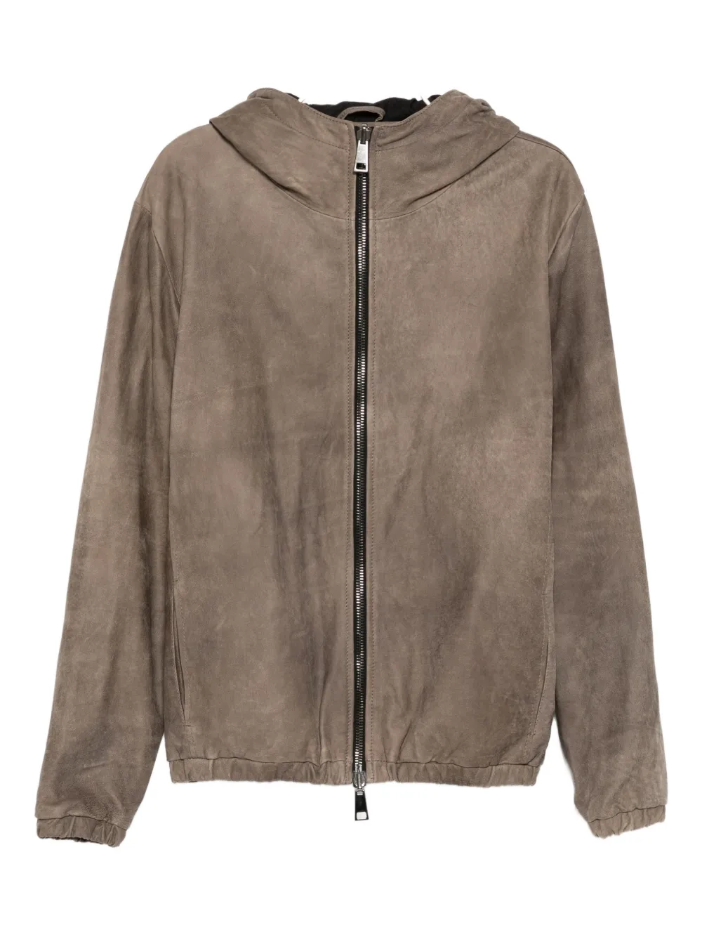 

Кожаная куртка на молнии Giorgio Brato, серый