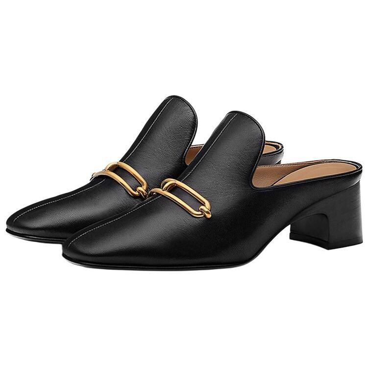 Туфли на высоком каблуке женские Roulis черные Hermes — фото 3
