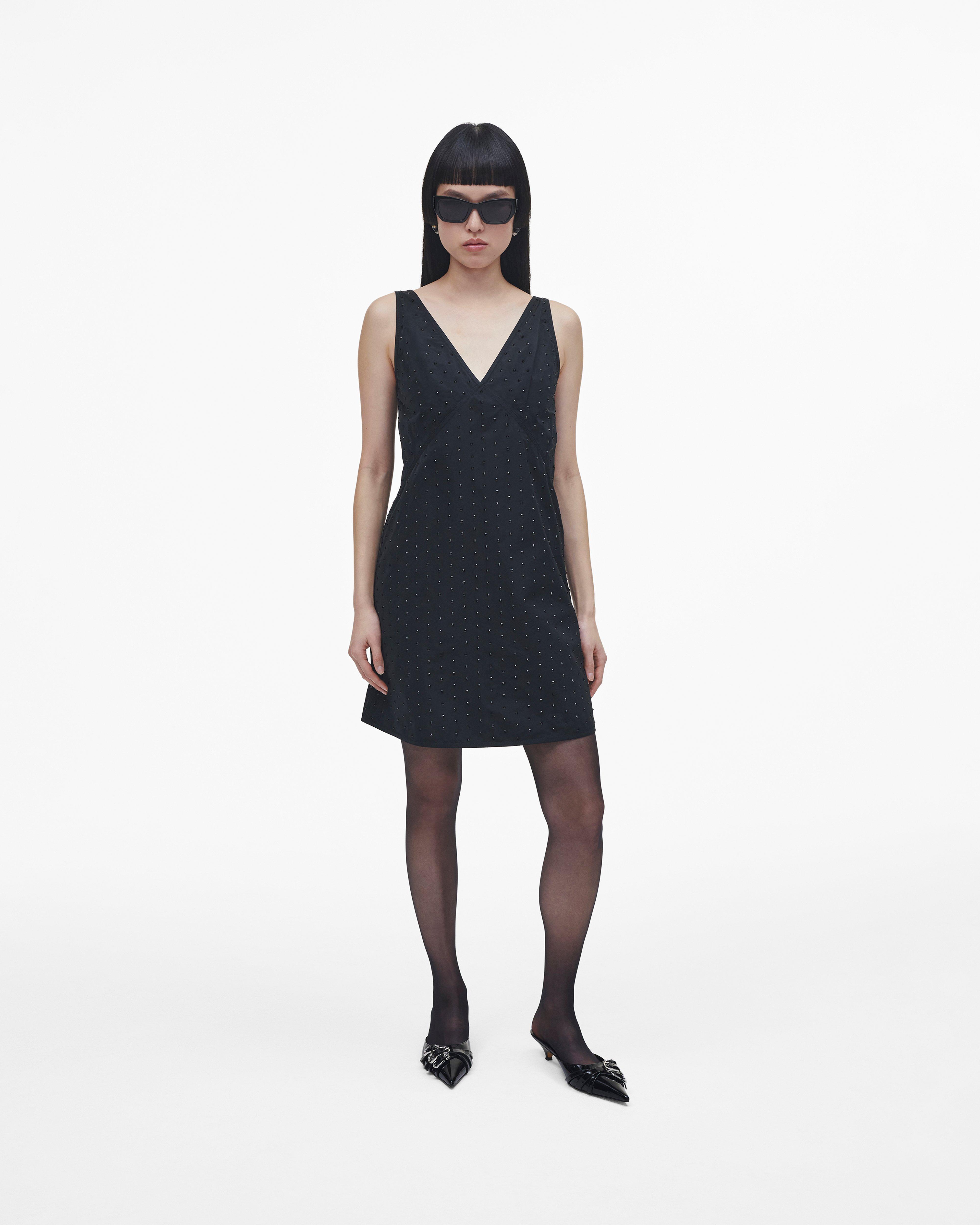 

Платье с V-образным вырезом и кристаллами Marc Jacobs, цвет Black Crystal