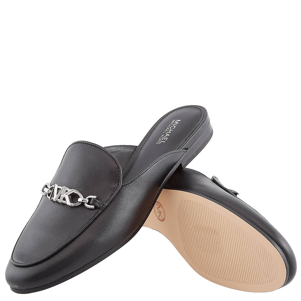 Michael Kors Black Tiffanie кожаные мюли — фото 2