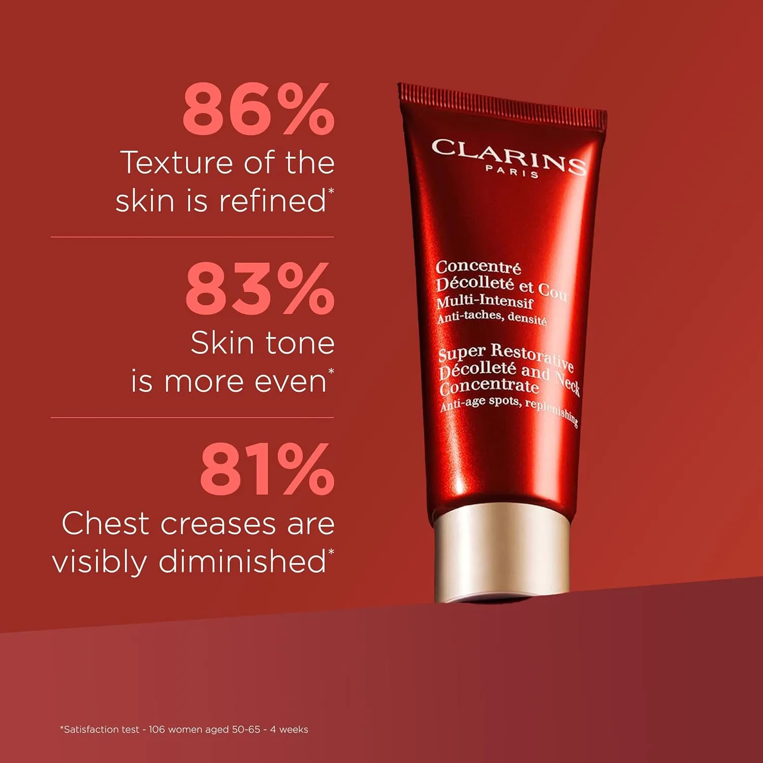 Clarins Super Restorative концентрат для декольте и шеи, интенсивно увлажняющий антивозрастной крем для зрелой кожи — фото 2